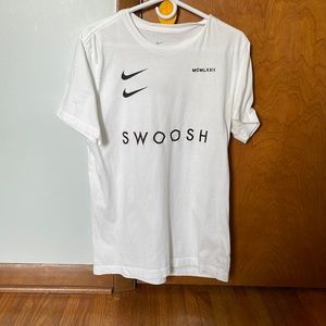 White Nike Swoosh tee